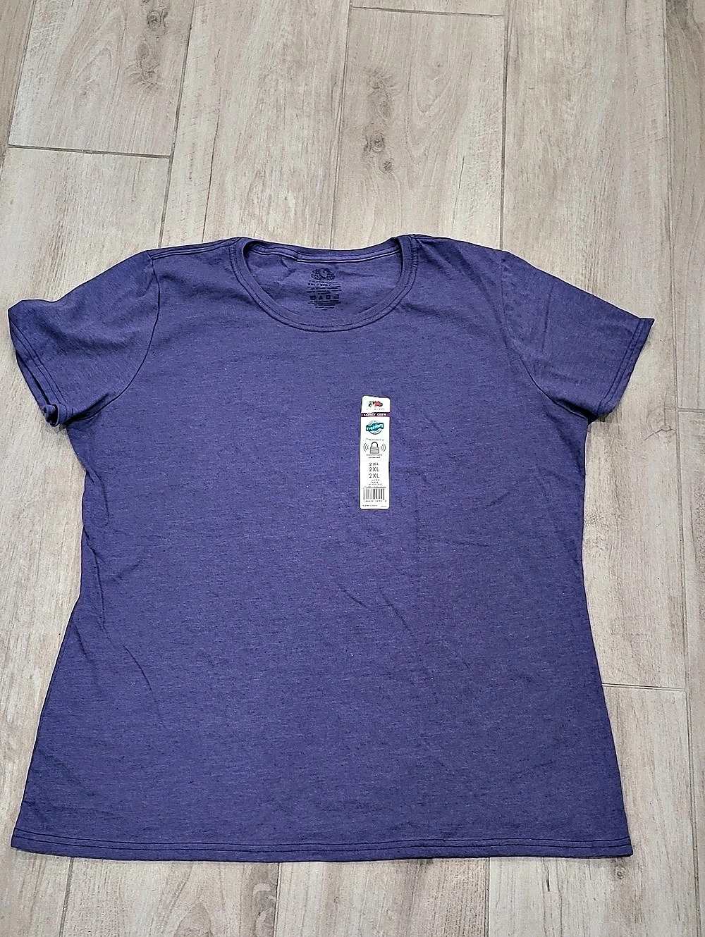 Fruit of the Loom EverSoft Ladies' Crew Short Sleeve Tee in Purple 2XL NWT